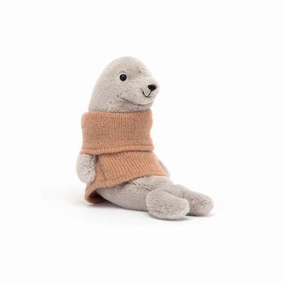 Jellycat Cozy Crew Seal USA | 06523CYGO